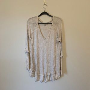 Free people cream colored tunic size L